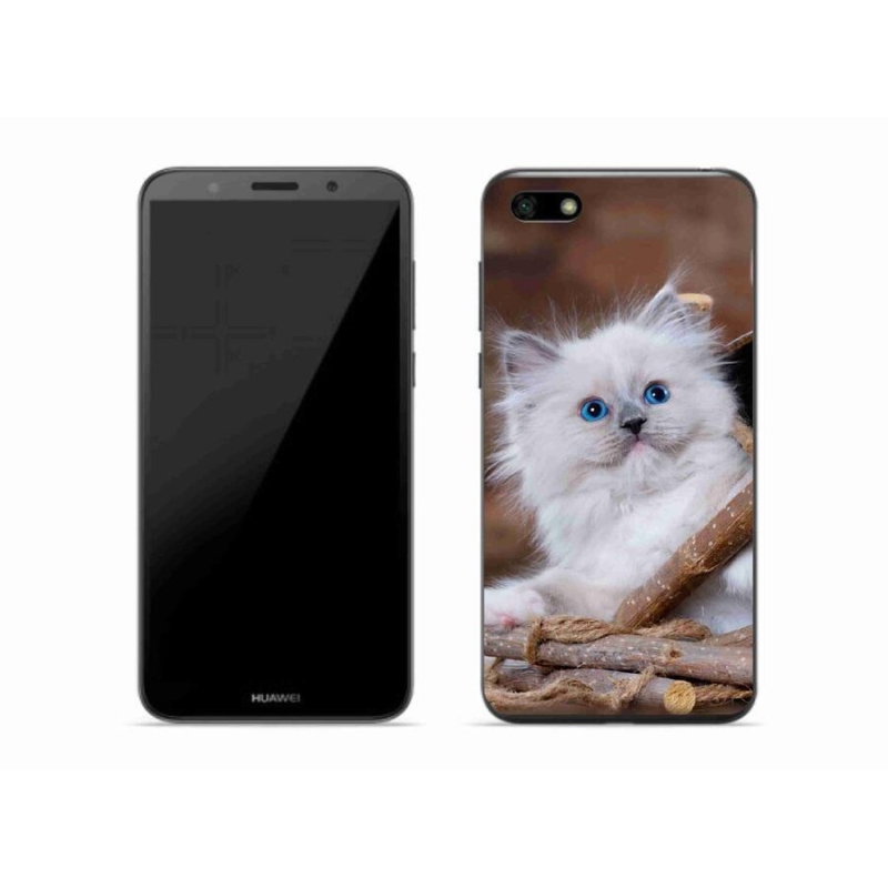 Gelový kryt mmCase na mobil Huawei Y5 (2018) - bílé kotě