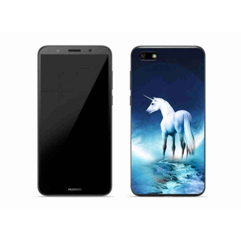 Gelový kryt mmCase na mobil Huawei Y5 (2018) - bílý jednorožec