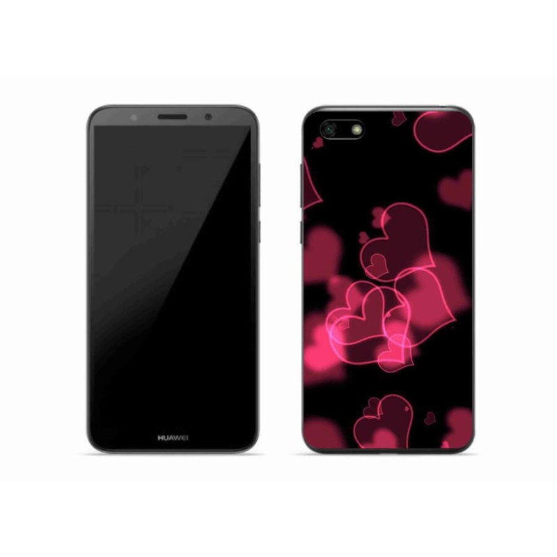 Gelový kryt mmCase na mobil Huawei Y5 (2018) - červená srdíčka