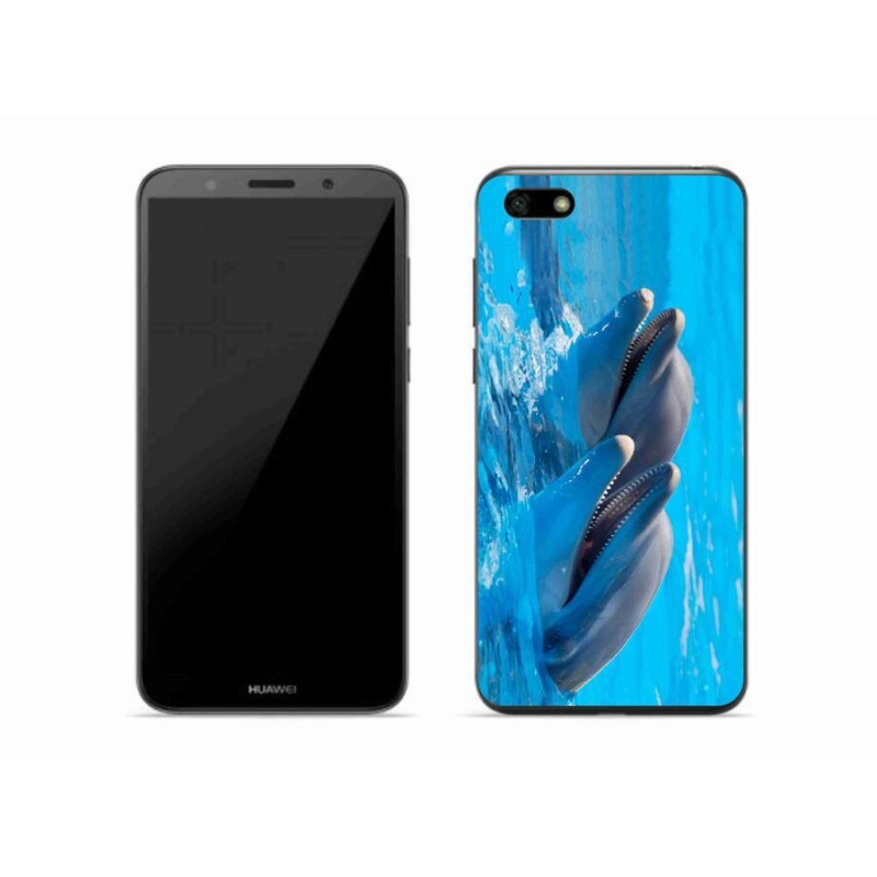 Gelový kryt mmCase na mobil Huawei Y5 (2018) - delfíni