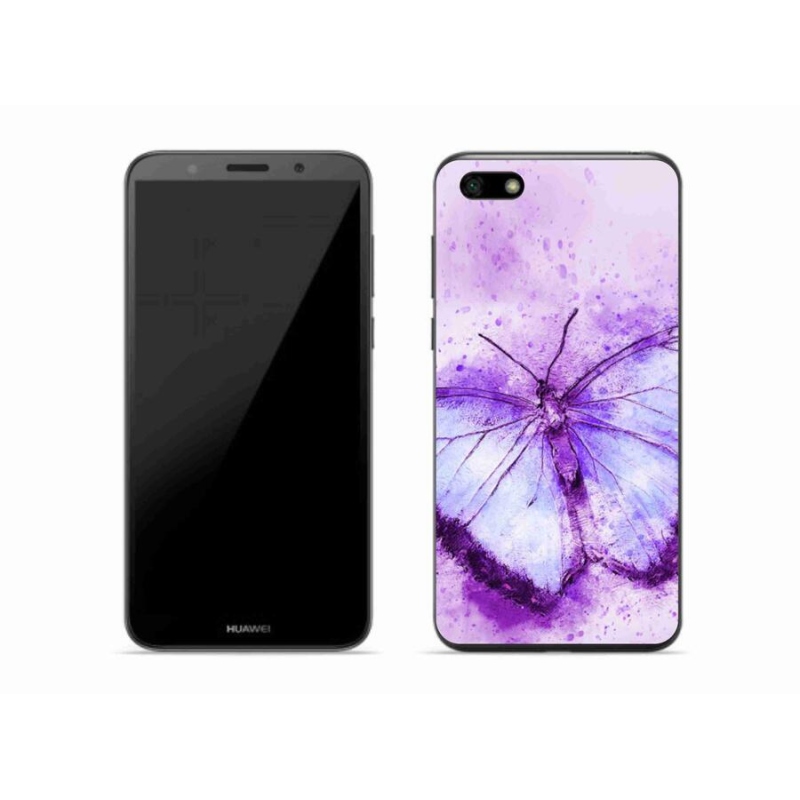 Gelový kryt mmCase na mobil Huawei Y5 (2018) - fialový motýl