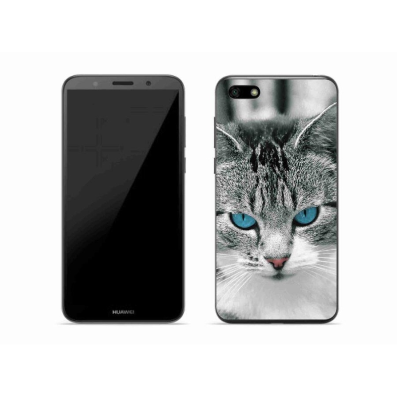 Gelový kryt mmCase na mobil Huawei Y5 (2018) - kočičí pohled 1