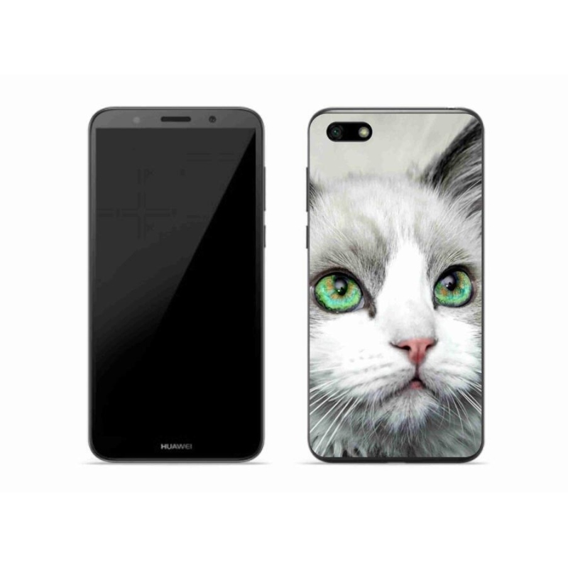 Gelový kryt mmCase na mobil Huawei Y5 (2018) - kočičí pohled
