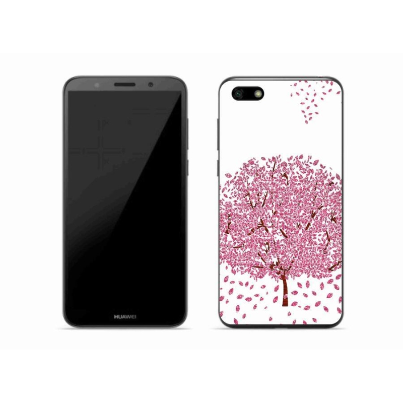Gelový kryt mmCase na mobil Huawei Y5 (2018) - kreslený strom s listy