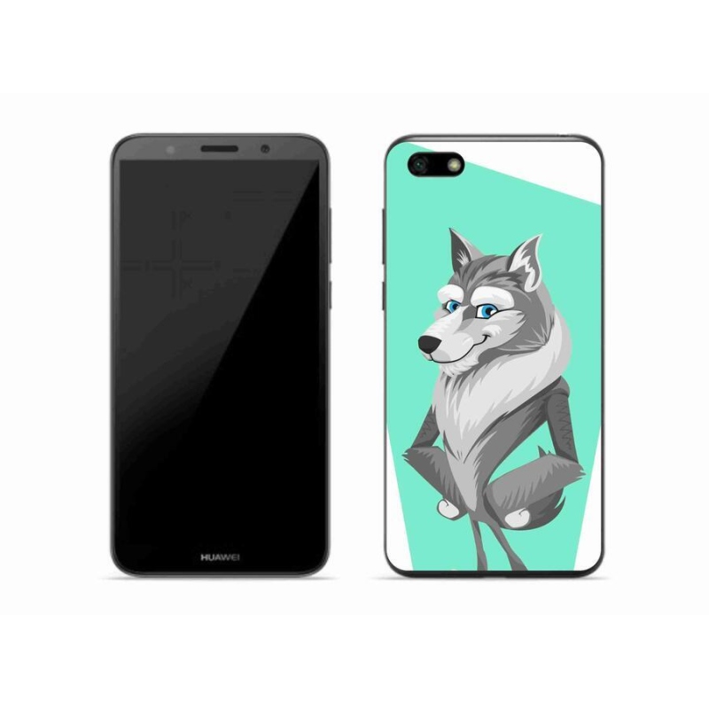 Gelový kryt mmCase na mobil Huawei Y5 (2018) - kreslený vlk
