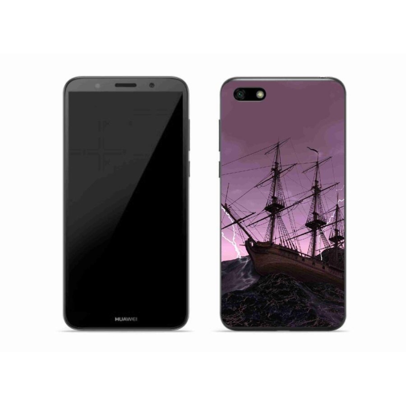 Gelový kryt mmCase na mobil Huawei Y5 (2018) - loď v bouři