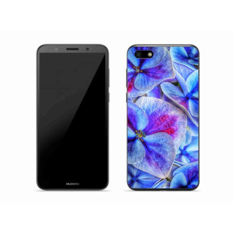 Gelový kryt mmCase na mobil Huawei Y5 (2018) - modré květy 1