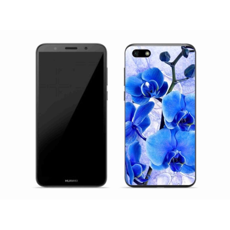 Gelový kryt mmCase na mobil Huawei Y5 (2018) - modré květy