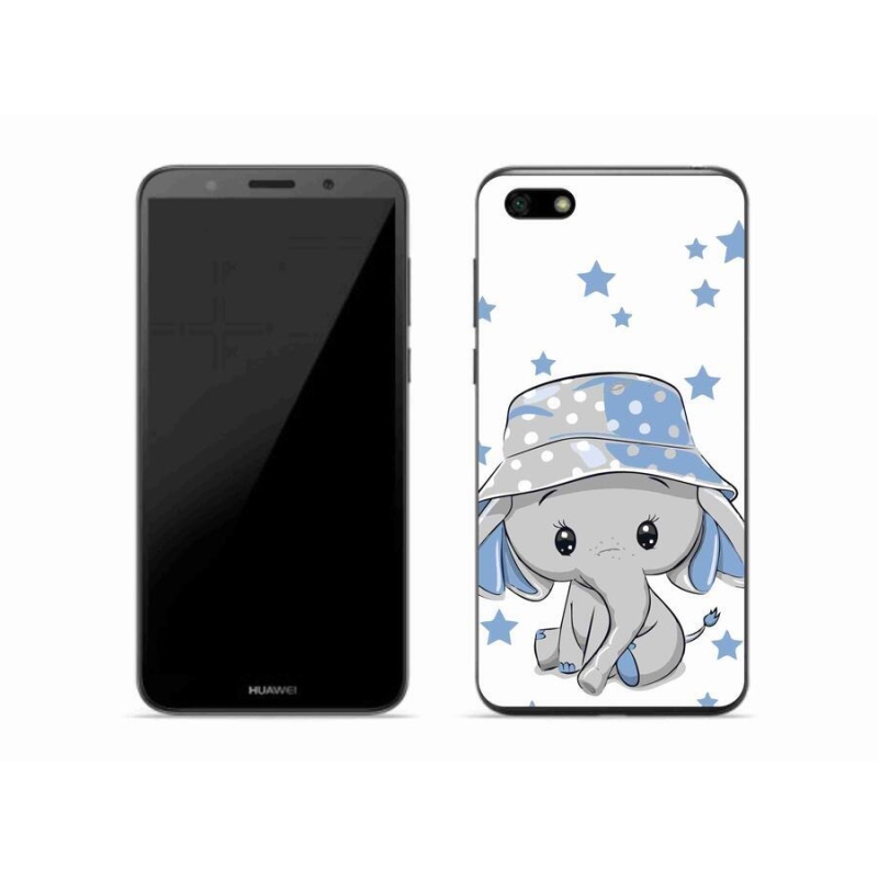 Gelový kryt mmCase na mobil Huawei Y5 (2018) - modrý slon