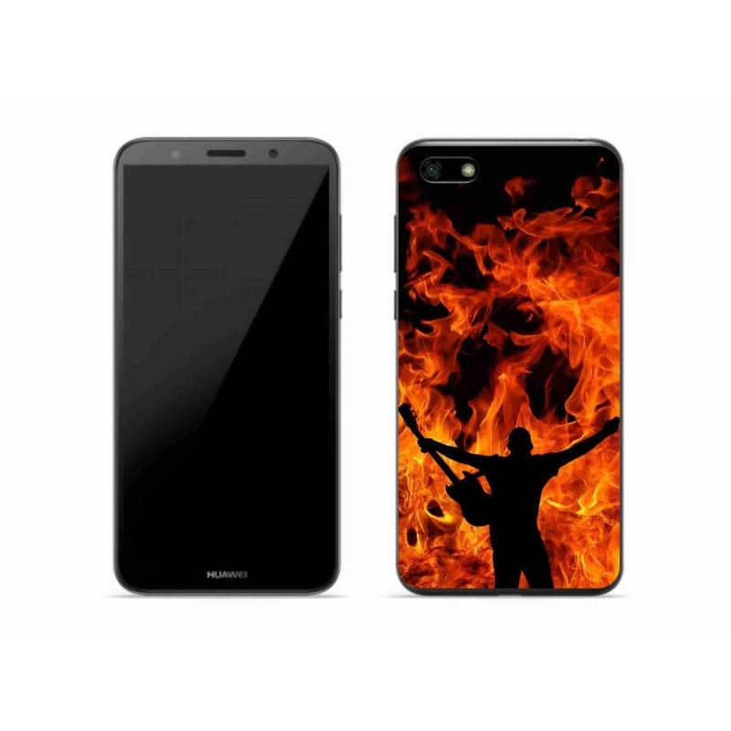Gelový kryt mmCase na mobil Huawei Y5 (2018) - muzikant a oheň