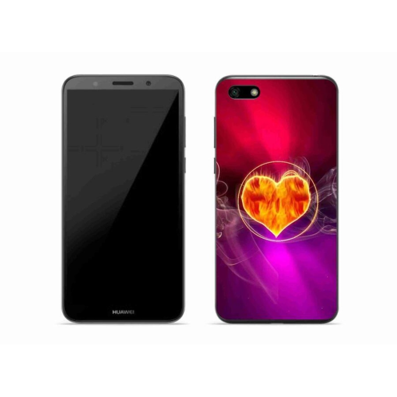 Gelový kryt mmCase na mobil Huawei Y5 (2018) - ohnivé srdce
