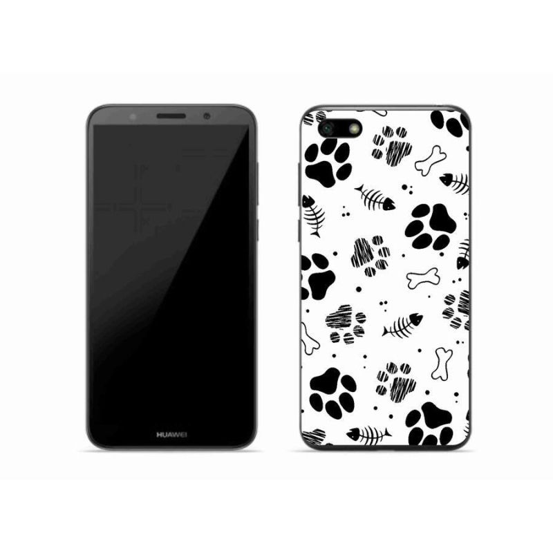 Gelový kryt mmCase na mobil Huawei Y5 (2018) - psí tlapky 1