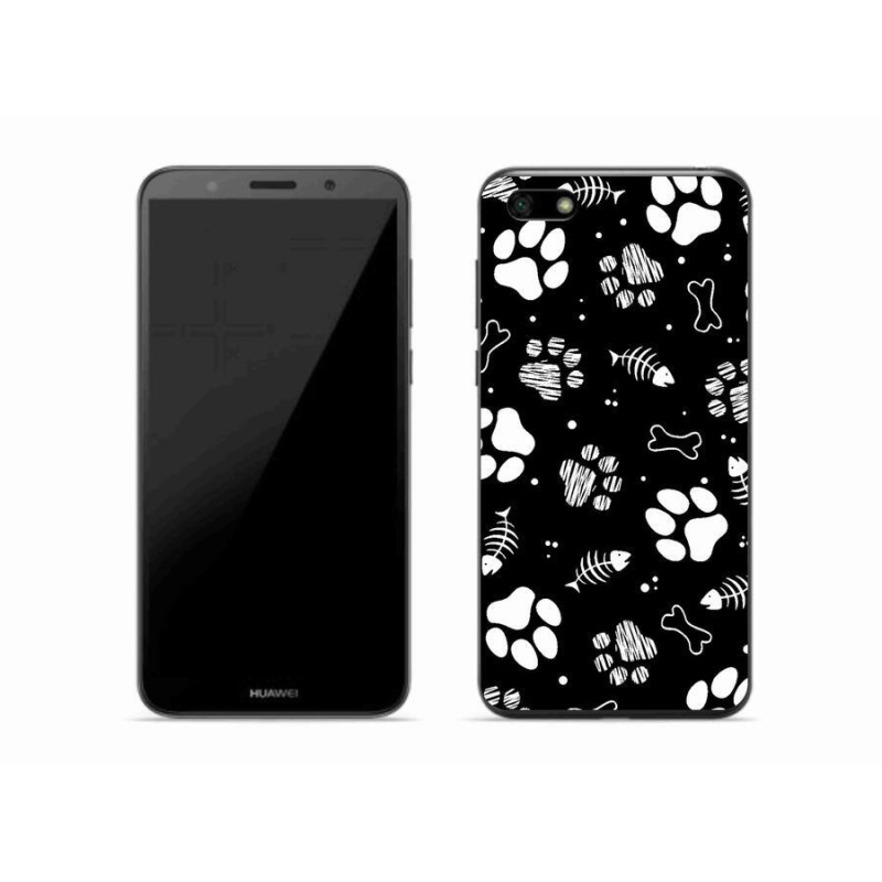 Gelový kryt mmCase na mobil Huawei Y5 (2018) - psí tlapky