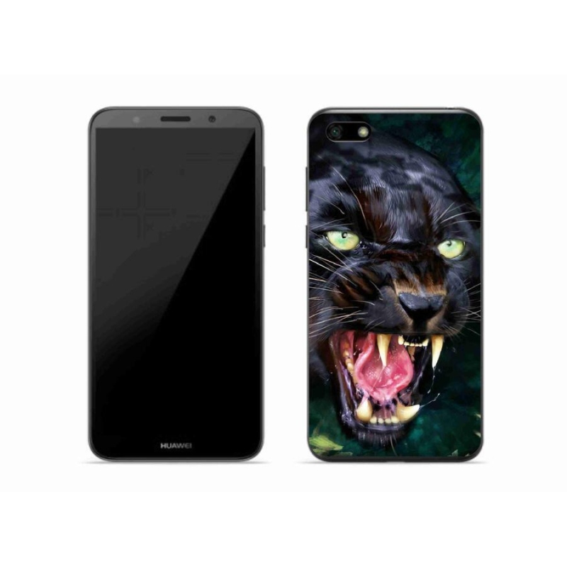 Gelový kryt mmCase na mobil Huawei Y5 (2018) - rozzuřený černý panter