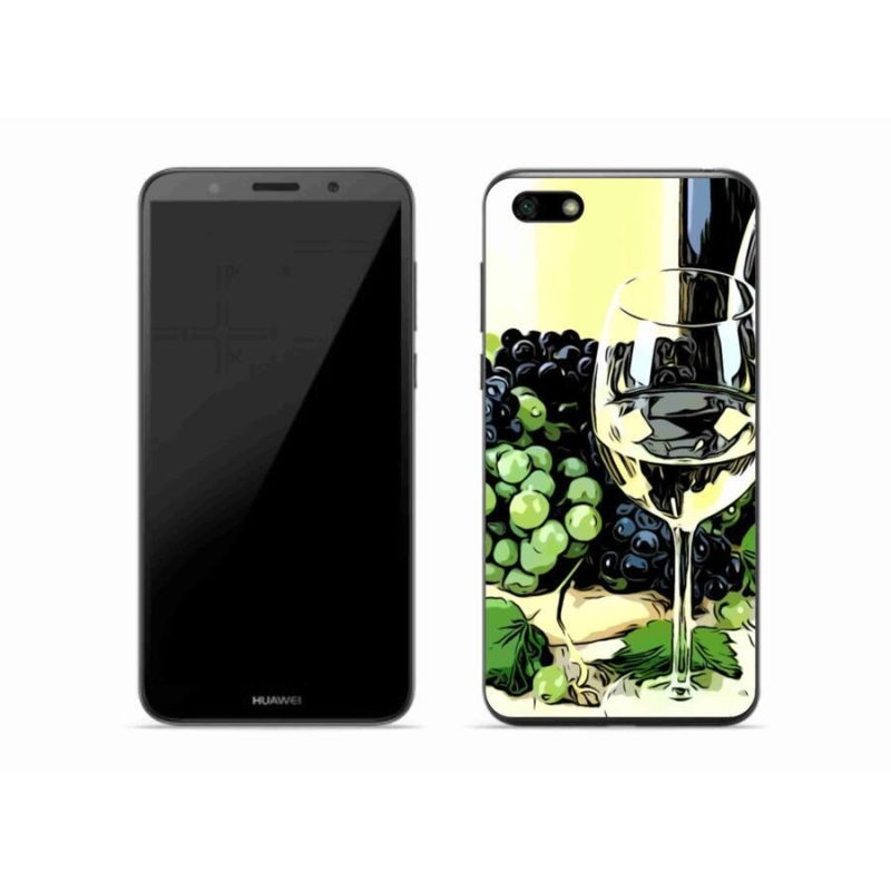 Gelový kryt mmCase na mobil Huawei Y5 (2018) - sklenka vína