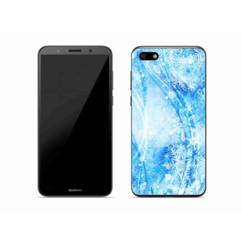 Gelový kryt mmCase na mobil Huawei Y5 (2018) - sněhové vločky