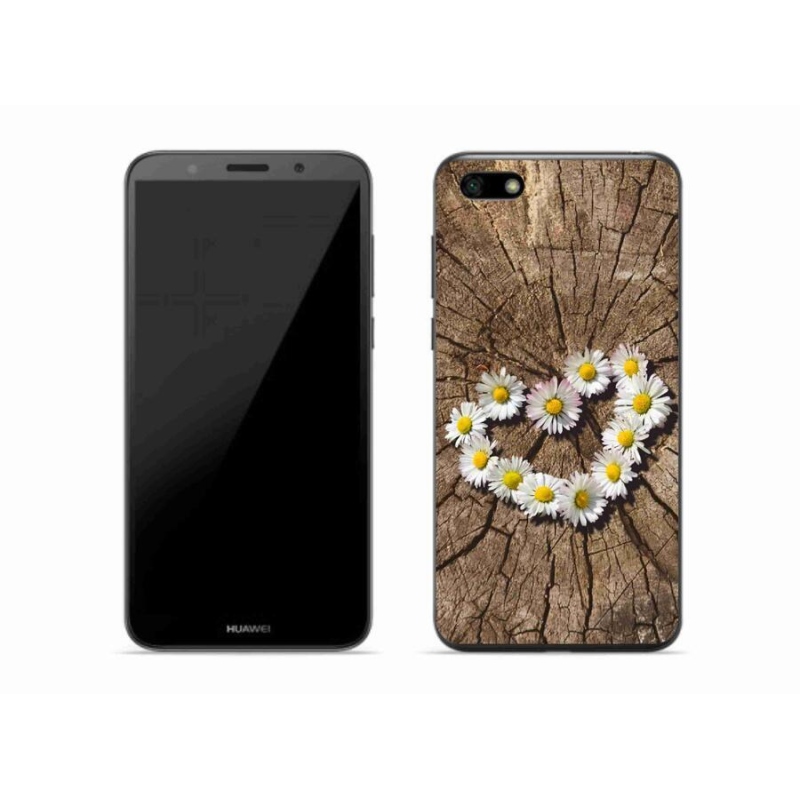 Gelový kryt mmCase na mobil Huawei Y5 (2018) - srdce z kopretin