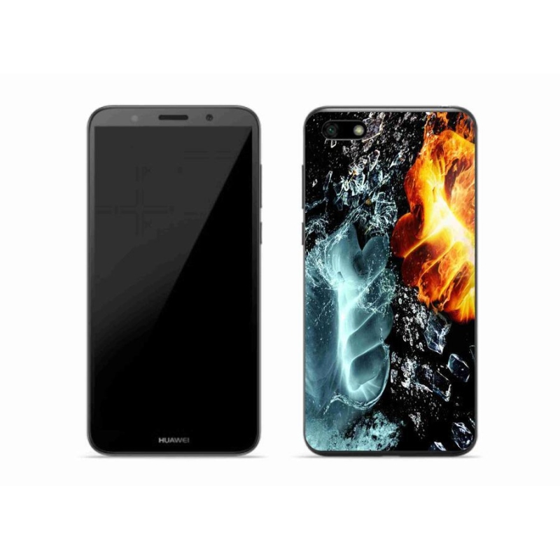 Gelový kryt mmCase na mobil Huawei Y5 (2018) - voda a oheň