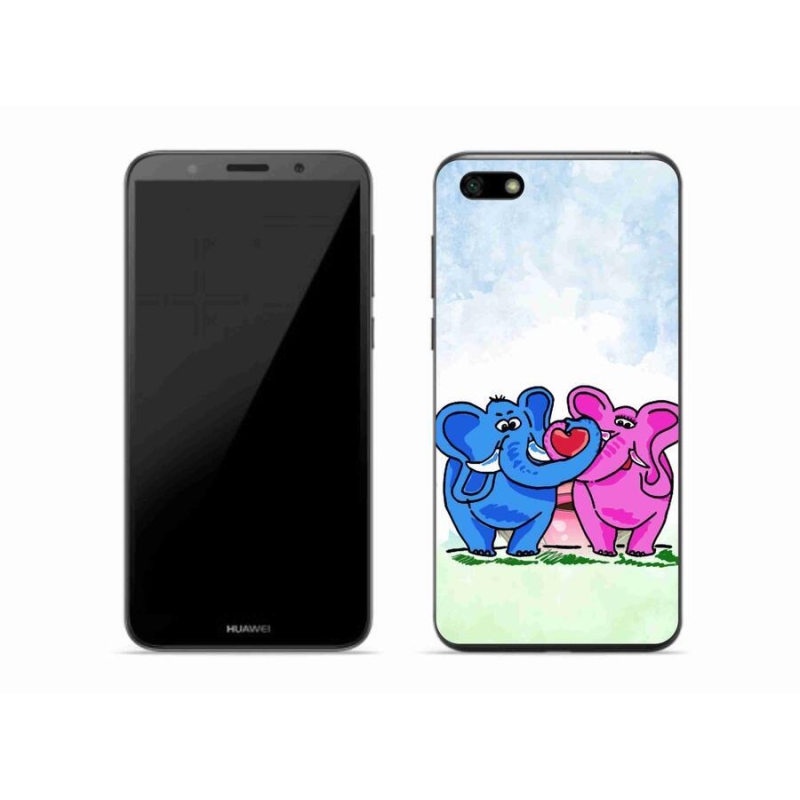 Gelový kryt mmCase na mobil Huawei Y5 (2018) - zamilovaní sloni
