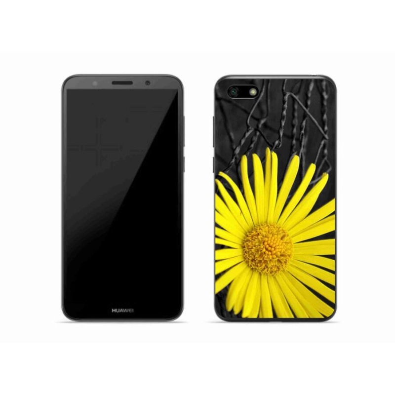 Gelový kryt mmCase na mobil Huawei Y5 (2018) - žlutá květina