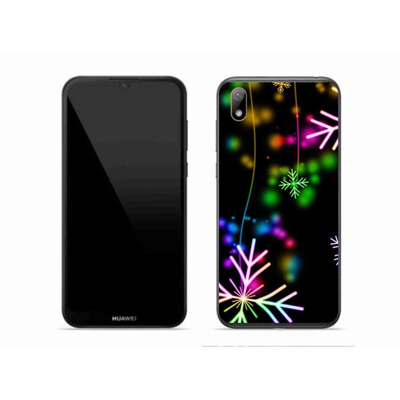 Gelový kryt mmCase na mobil Huawei Y5 (2019) - barevné vločky