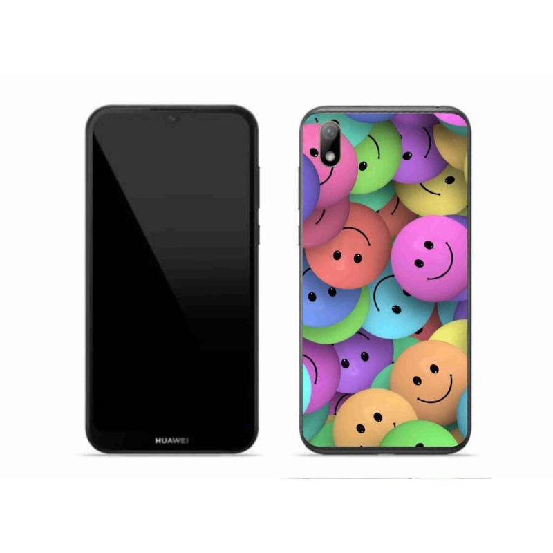 Gelový kryt mmCase na mobil Huawei Y5 (2019) - barevní smajlíci