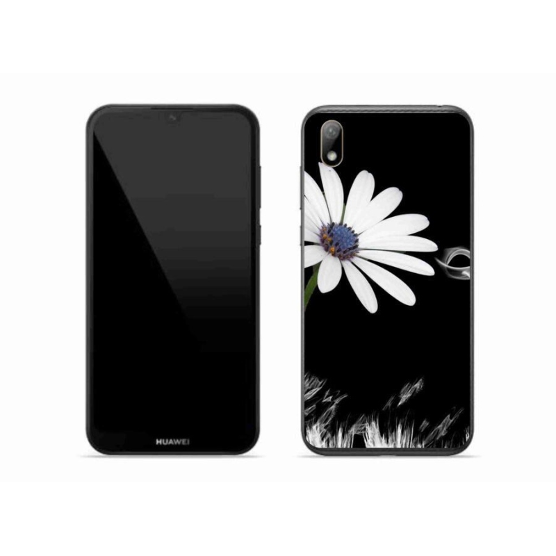 Gelový kryt mmCase na mobil Huawei Y5 (2019) - bílá květina