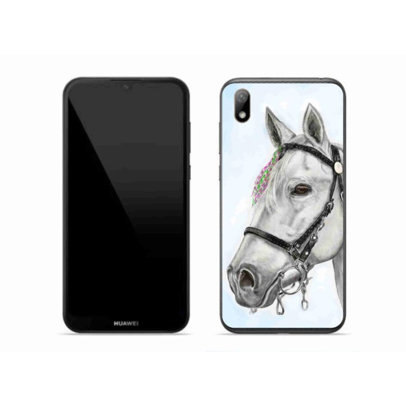 Gelový kryt mmCase na mobil Huawei Y5 (2019) - bílý kůň 1