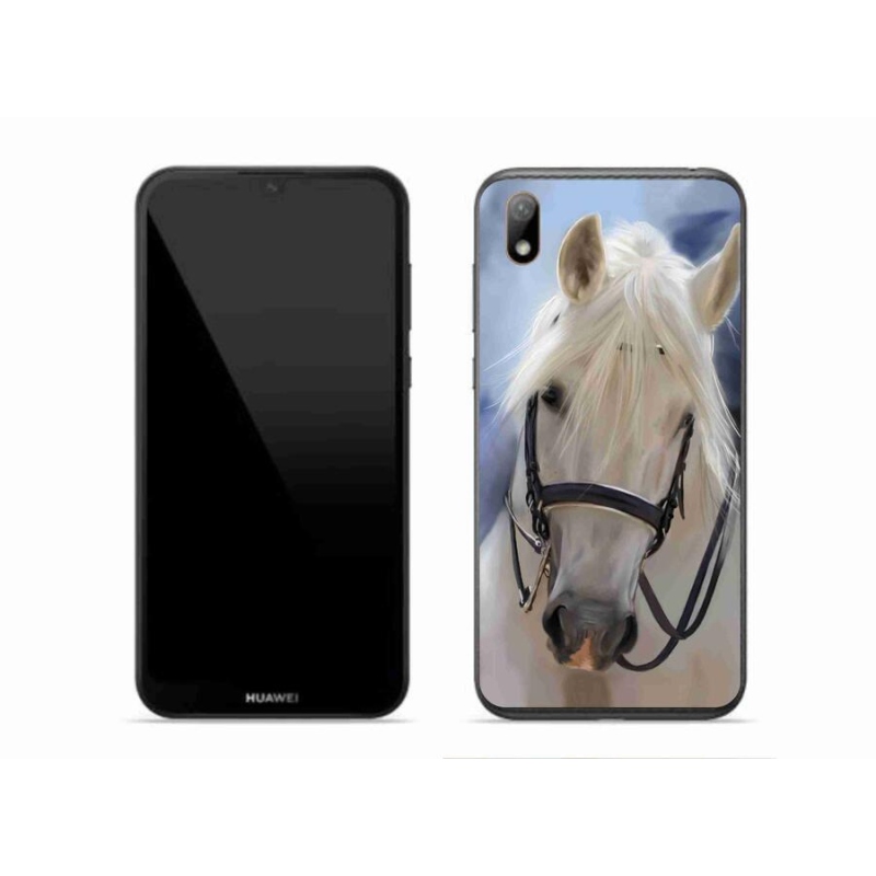 Gelový kryt mmCase na mobil Huawei Y5 (2019) - bílý kůň