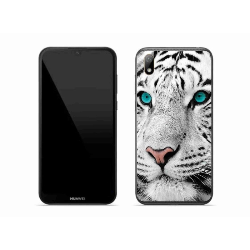 Gelový kryt mmCase na mobil Huawei Y5 (2019) - bílý tygr
