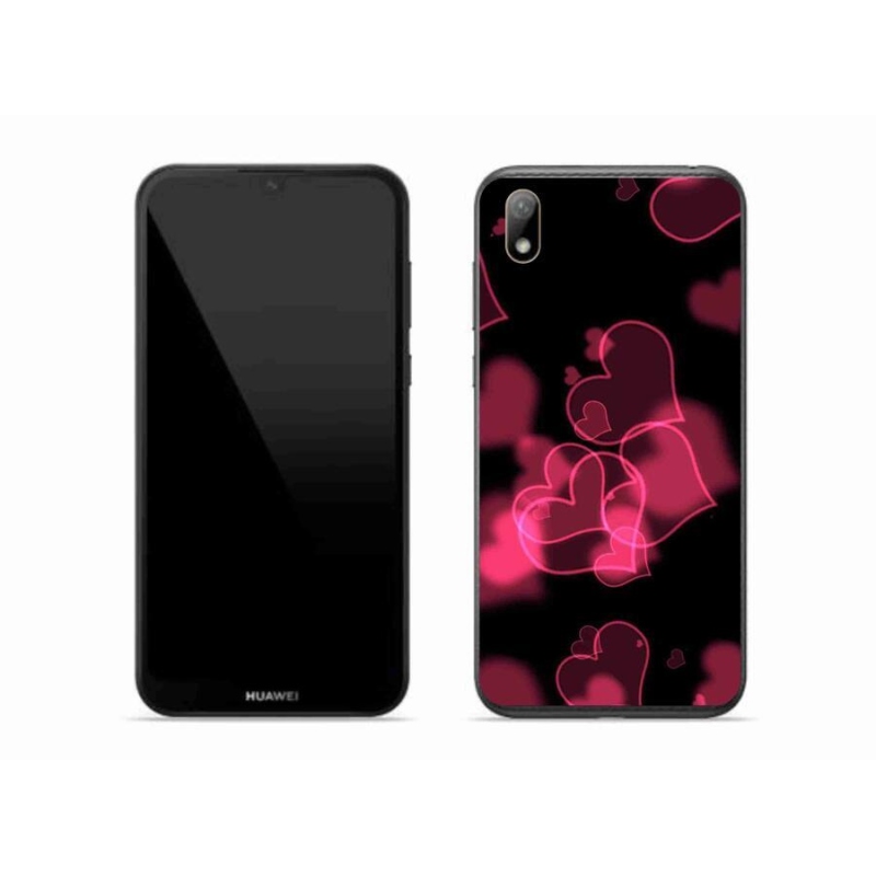 Gelový kryt mmCase na mobil Huawei Y5 (2019) - červená srdíčka