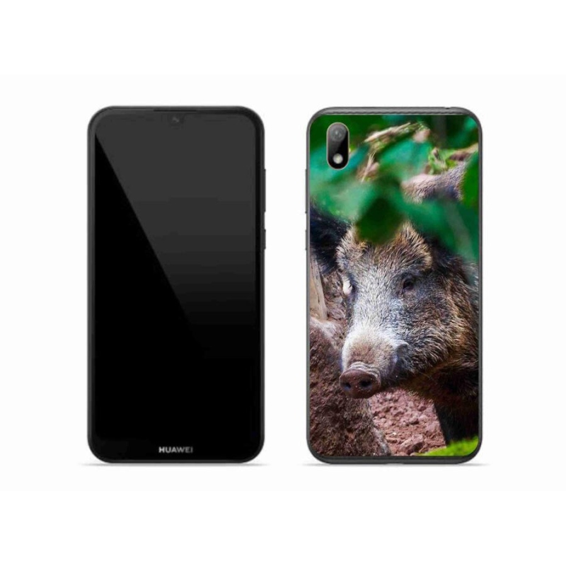 Gelový kryt mmCase na mobil Huawei Y5 (2019) - divoké prase