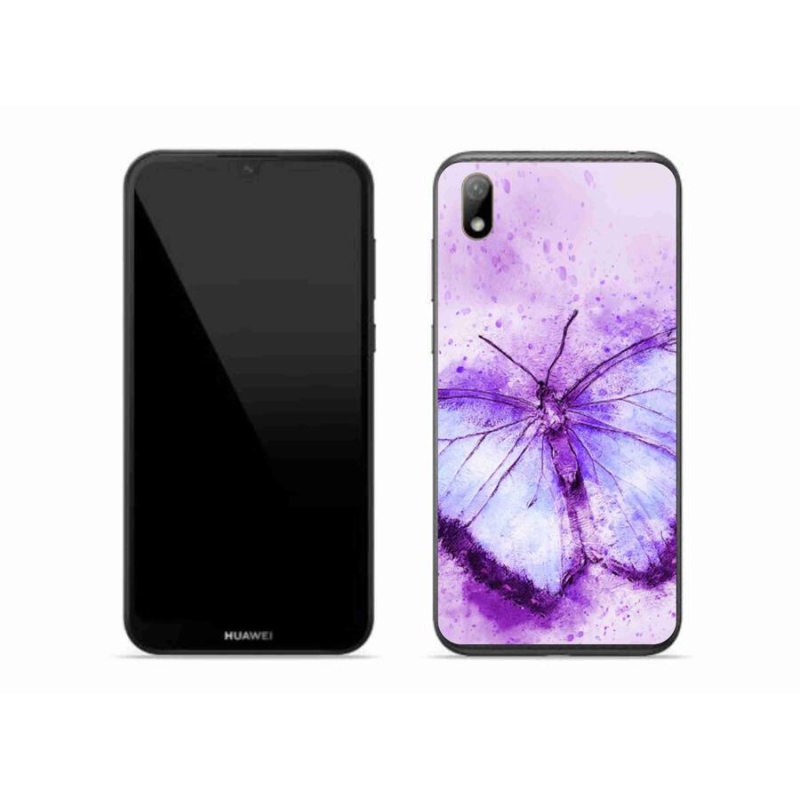 Gelový kryt mmCase na mobil Huawei Y5 (2019) - fialový motýl