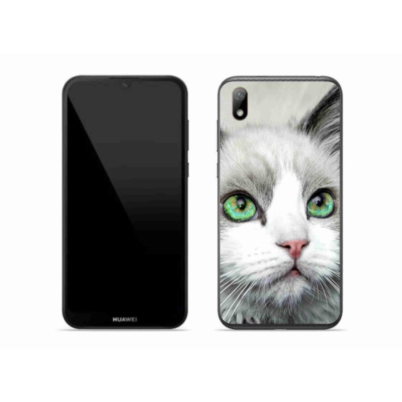 Gelový kryt mmCase na mobil Huawei Y5 (2019) - kočičí pohled