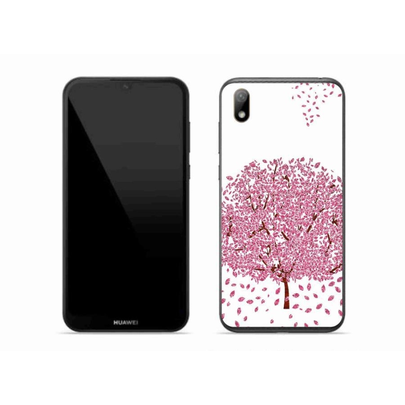 Gelový kryt mmCase na mobil Huawei Y5 (2019) - kreslený strom s listy