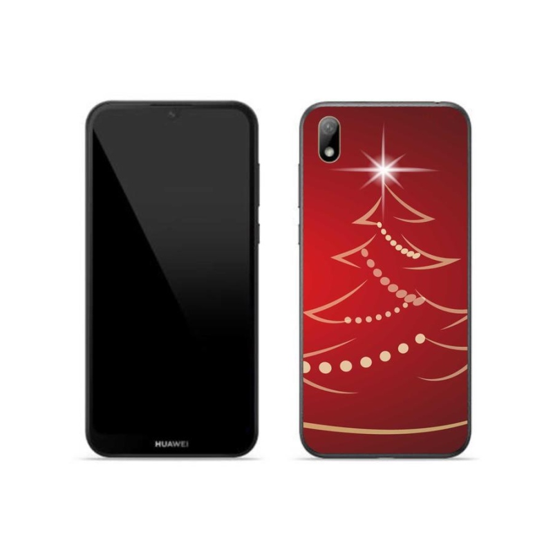 Gelový kryt mmCase na mobil Huawei Y5 (2019) - kreslený vánoční stromek