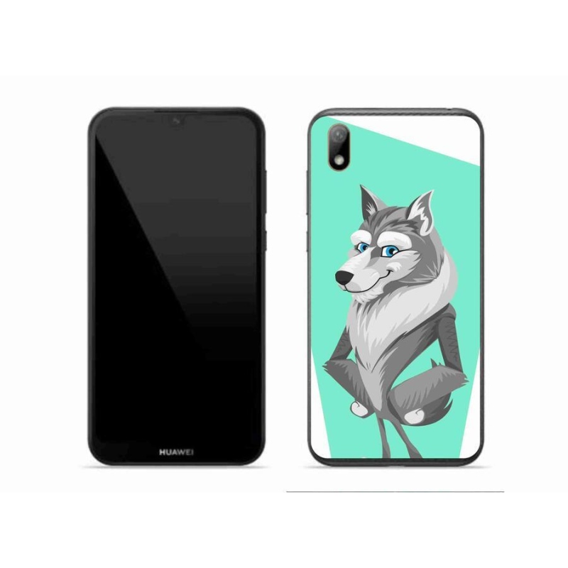 Gelový kryt mmCase na mobil Huawei Y5 (2019) - kreslený vlk