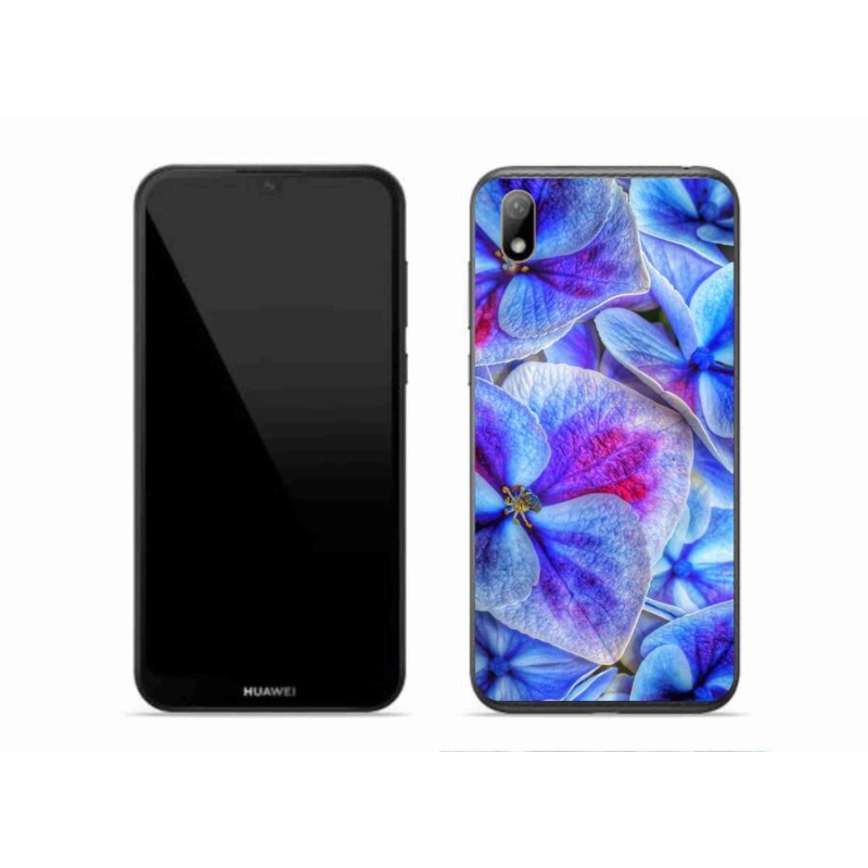 Gelový kryt mmCase na mobil Huawei Y5 (2019) - modré květy 1