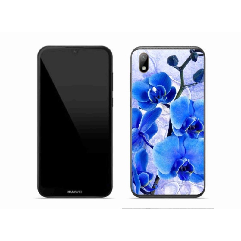 Gelový kryt mmCase na mobil Huawei Y5 (2019) - modré květy