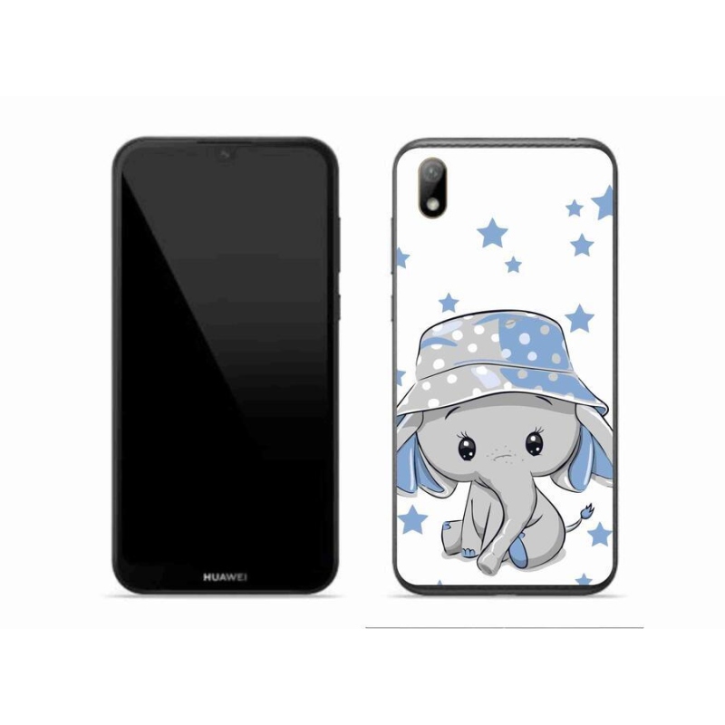 Gelový kryt mmCase na mobil Huawei Y5 (2019) - modrý slon