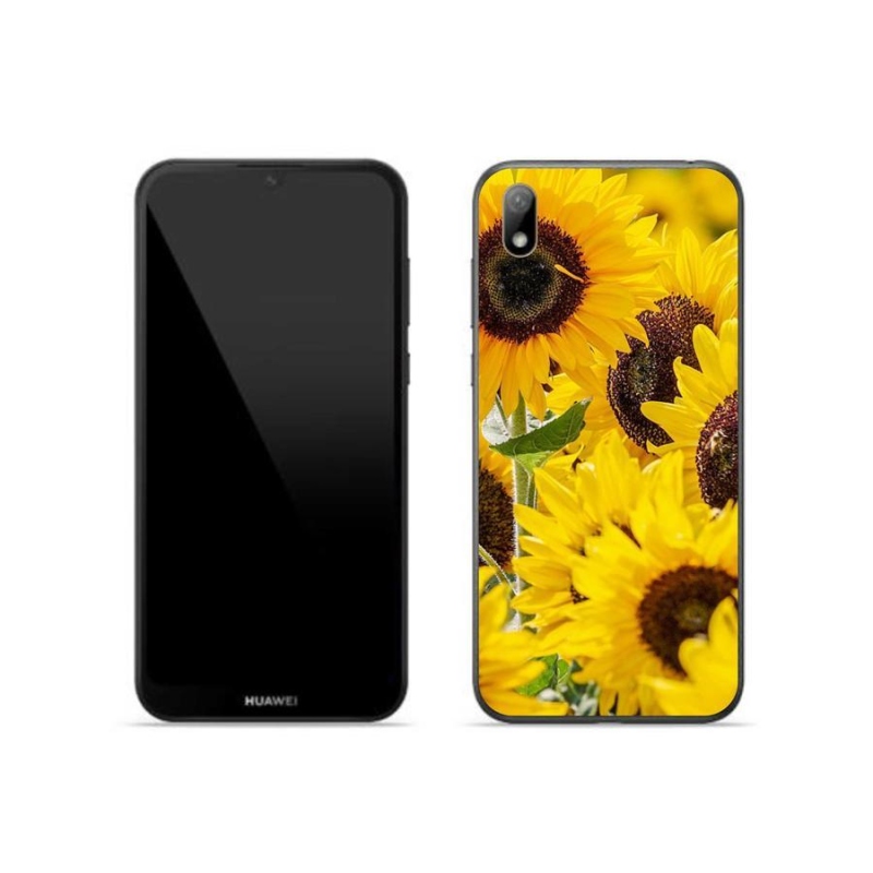 Gelový kryt mmCase na mobil Huawei Y5 (2019) - slunečnice