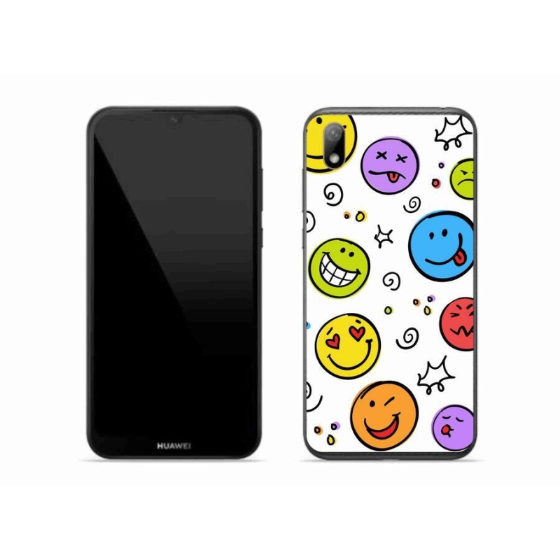 Gelový kryt mmCase na mobil Huawei Y5 (2019) - smajlíci