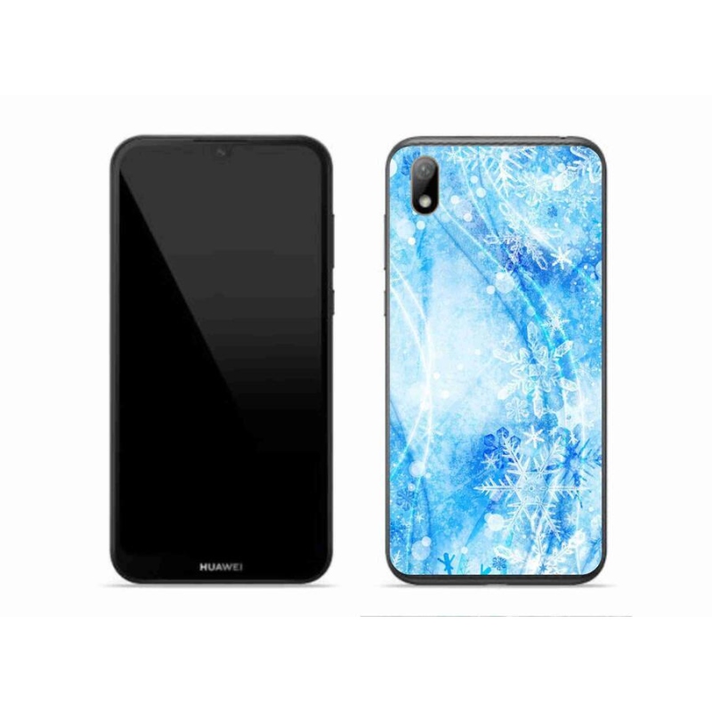 Gelový kryt mmCase na mobil Huawei Y5 (2019) - sněhové vločky