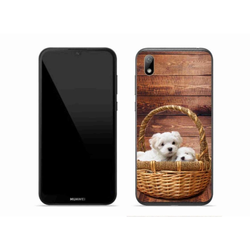 Gelový kryt mmCase na mobil Huawei Y5 (2019) - štěňátka
