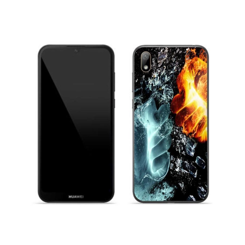 Gelový kryt mmCase na mobil Huawei Y5 (2019) - voda a oheň