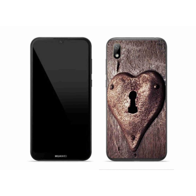 Gelový kryt mmCase na mobil Huawei Y5 (2019) - zámek ve tvaru srdce
