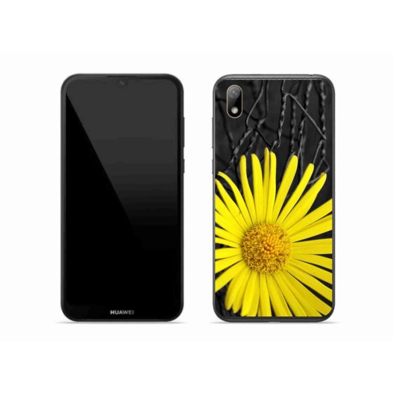 Gelový kryt mmCase na mobil Huawei Y5 (2019) - žlutá květina