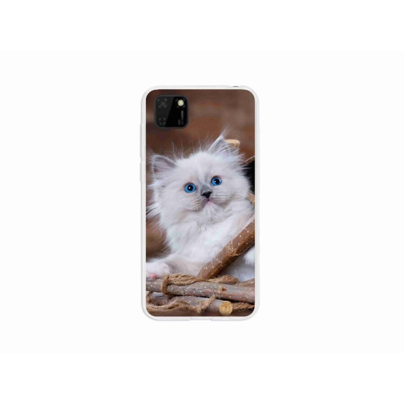 Gelový kryt mmCase na mobil Huawei Y5p - bílé kotě