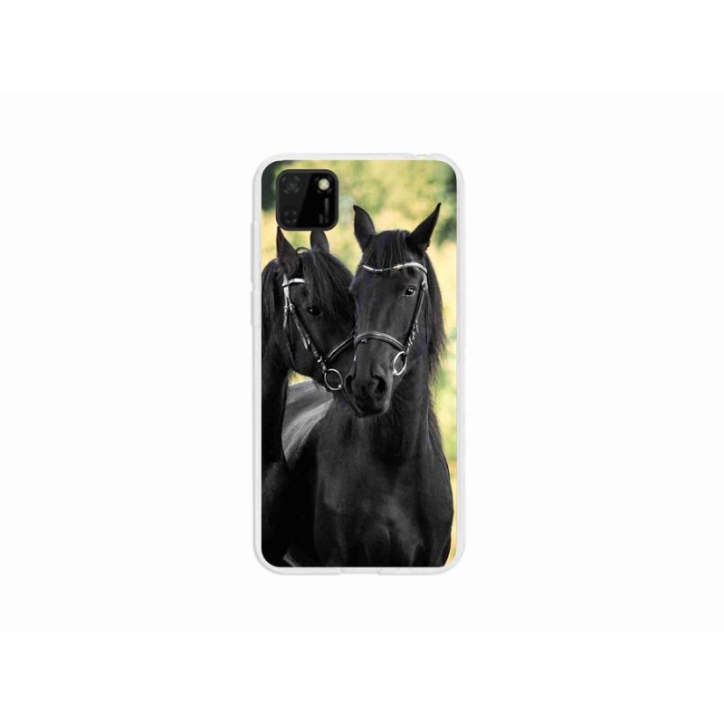 Gelový kryt mmCase na mobil Huawei Y5p - dva černí koně