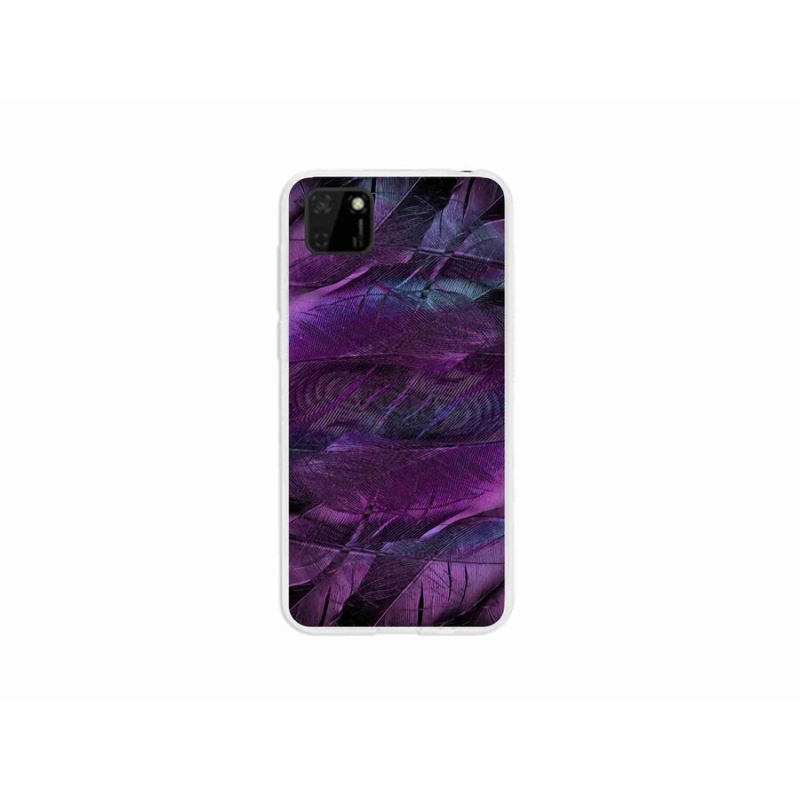 Gelový kryt mmCase na mobil Huawei Y5p - fialová pírka
